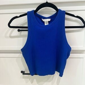 H&M Royal Blue Ribbed Tank Top